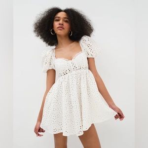 For Love and Lemons white Becca mini dress